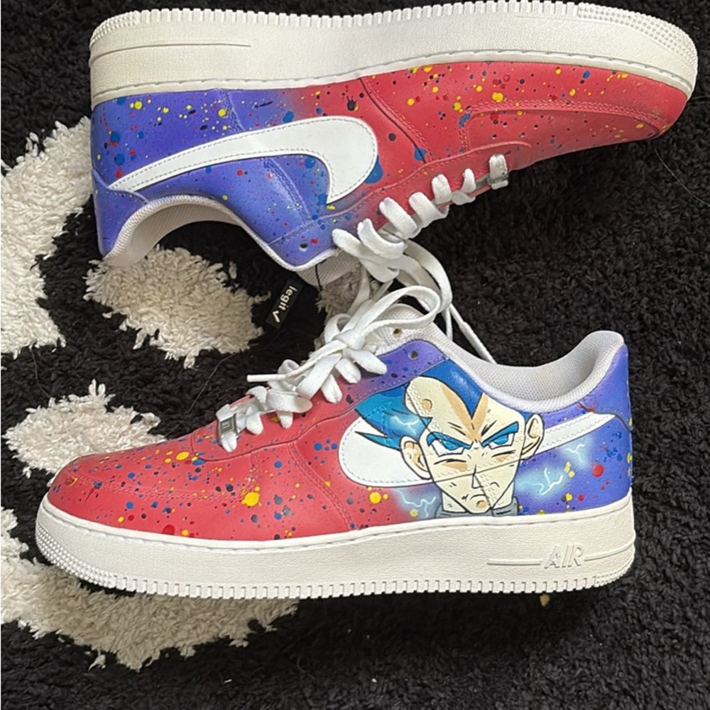 Nike Red and Purple Sneakers with Vibrant Design